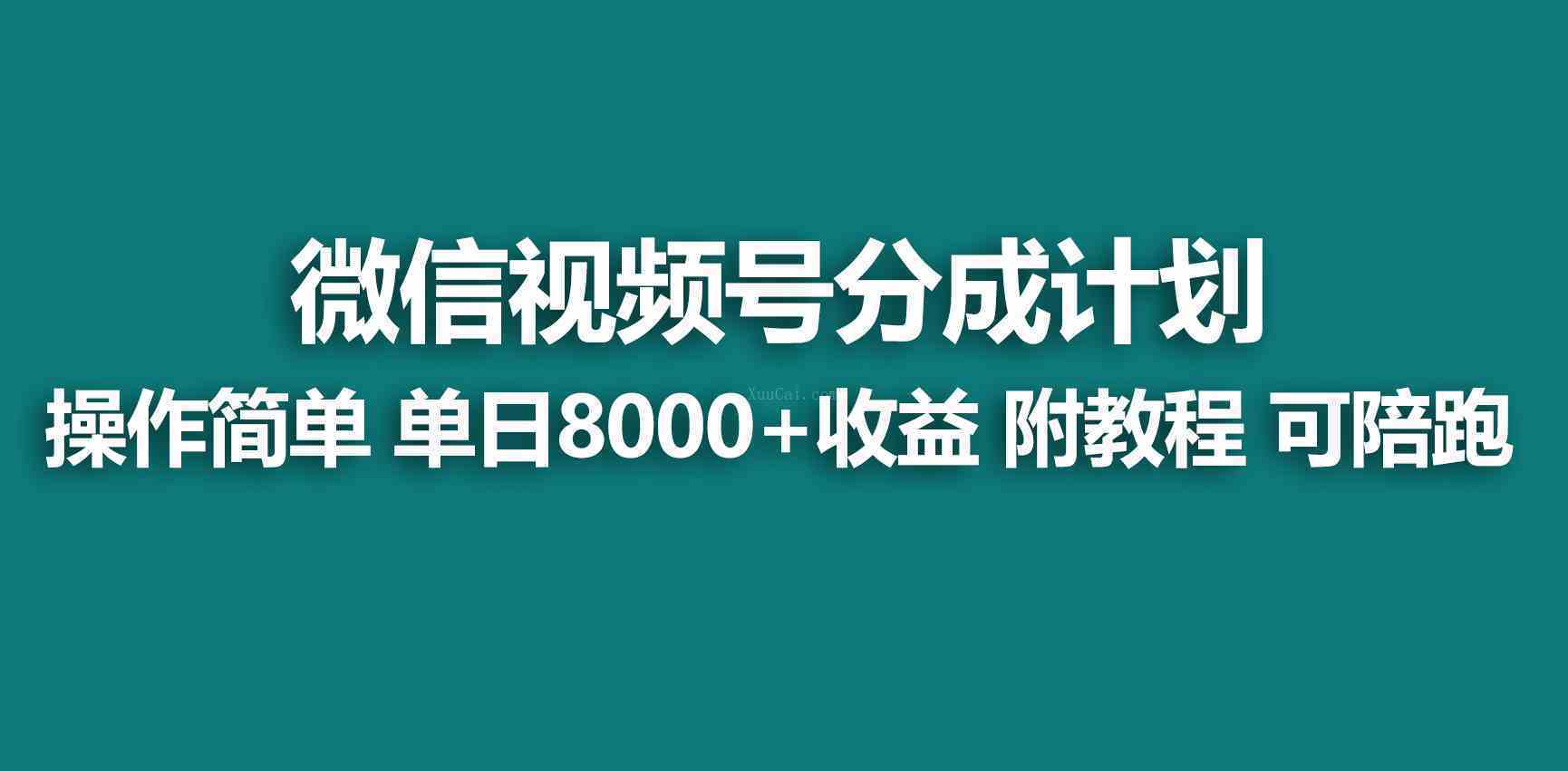 【蓝海项目】视频号分成计划,快速开通收益,单天爆单8000+,送玩法教程-续财库